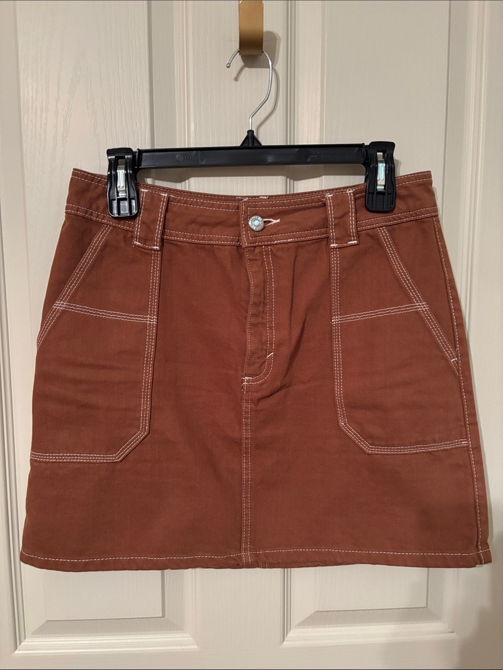 Topshop Rust Brown Mini Skirt